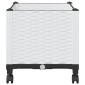 vidaXL Κήπος Γλαστράκι με Ροδάκια Λευκό 40 x 40 x 48 cm PP