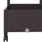 vidaXL Γλάστρα κήπου με πέργκολα & τροχούς Καφέ 40 x 40 x 131,5 εκ. PP
