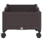 vidaXL Κήπος Γλαστράκι με Ροδάκια Καφέ 80 x 40 x 29 εκ PP