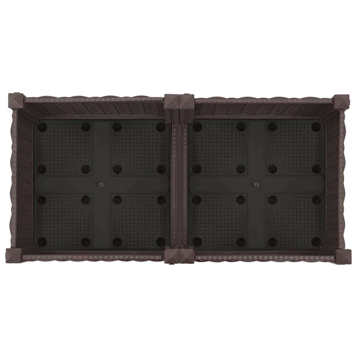 vidaXL Κήπος Γλαστράκι με Ροδάκια Καφέ 80 x 40 x 29 εκ PP