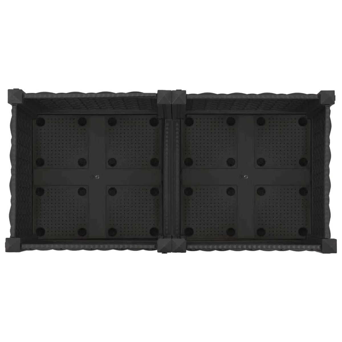 vidaXL Κήπος Γλαστράκι με Ροδάκια Μαύρο 80 x 40 x 29 εκ PP