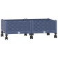 vidaXL Κήπος Γλαστράκι με Ροδάκια Μπλε Γκρι 80 x 40 x 33 cm PP