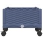 vidaXL Κήπος Γλαστράκι με Ροδάκια Μπλε Γκρι 80 x 40 x 33 cm PP