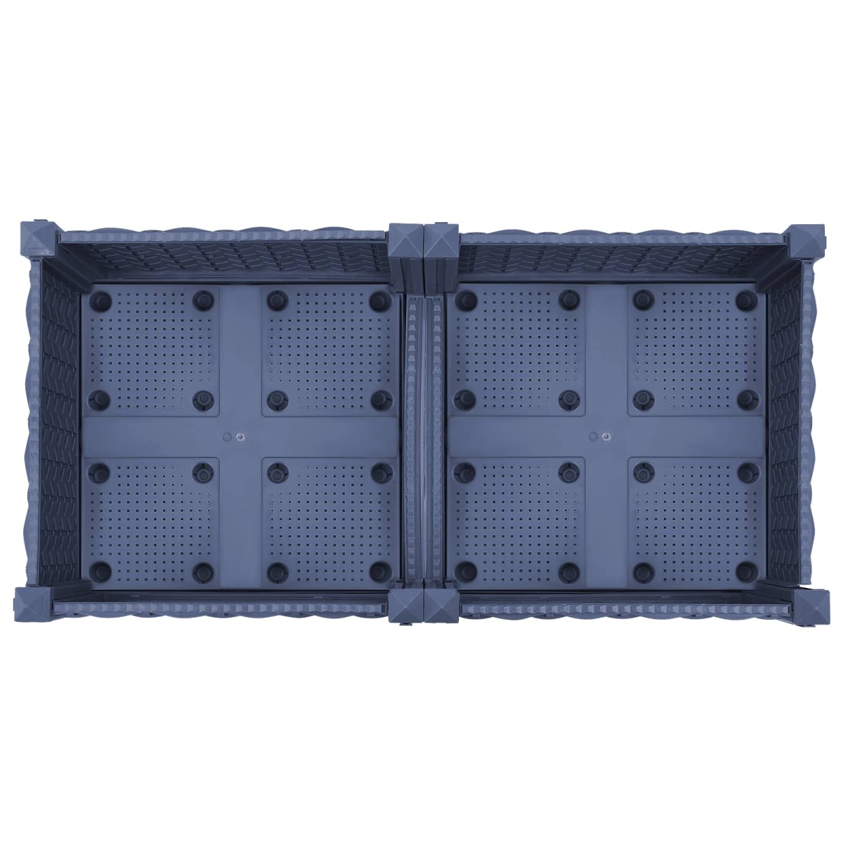 vidaXL Κήπος Γλαστράκι με Ροδάκια Μπλε Γκρι 80 x 40 x 33 cm PP
