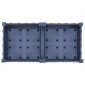 vidaXL Κήπος Γλαστράκι με Ροδάκια Μπλε Γκρι 80 x 40 x 33 cm PP