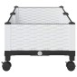 vidaXL Κήπος Γλαστράκι με Ροδάκια Λευκό 80 x 40 x 33 cm PP