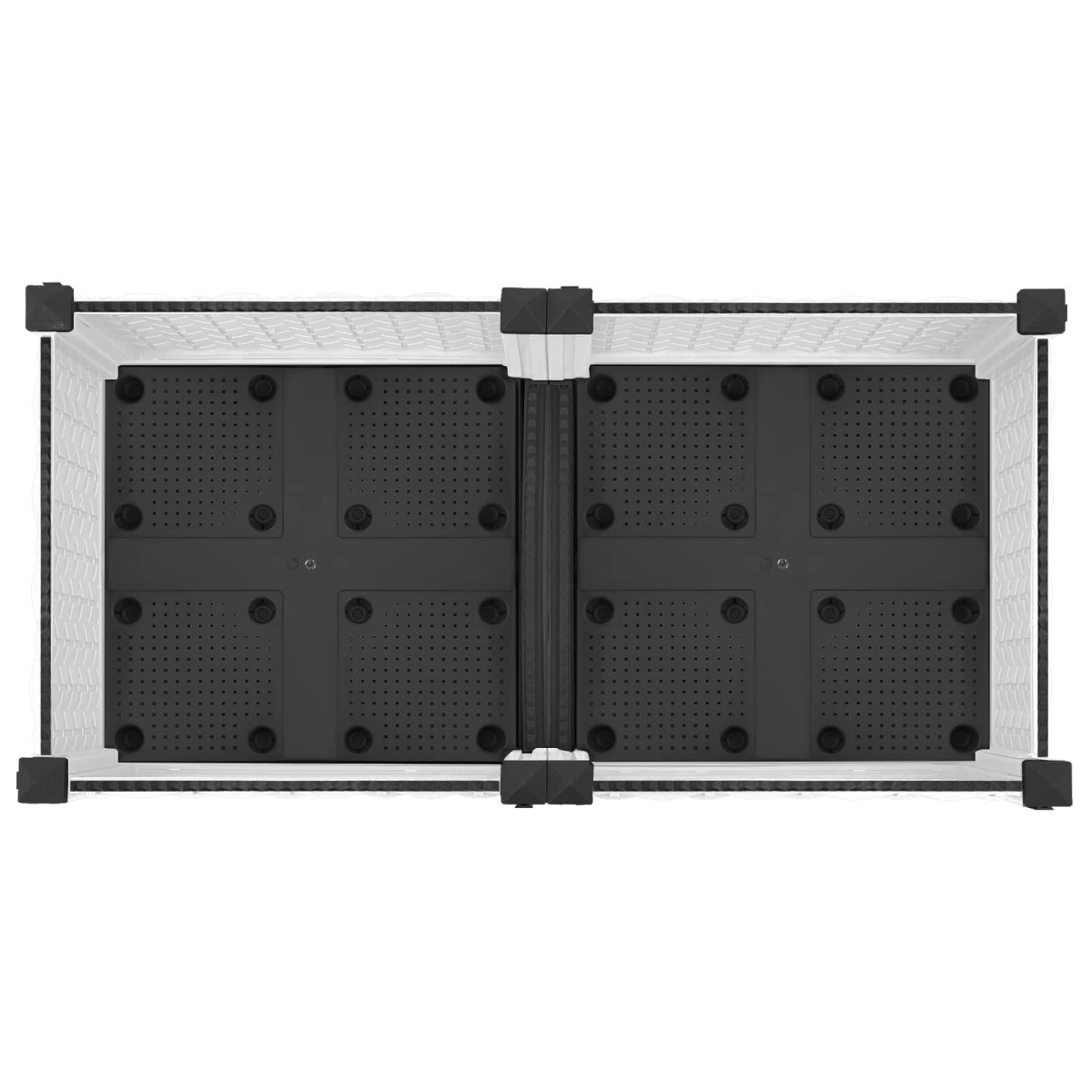 vidaXL Κήπος Γλαστράκι με Ροδάκια Λευκό 80 x 40 x 33 cm PP
