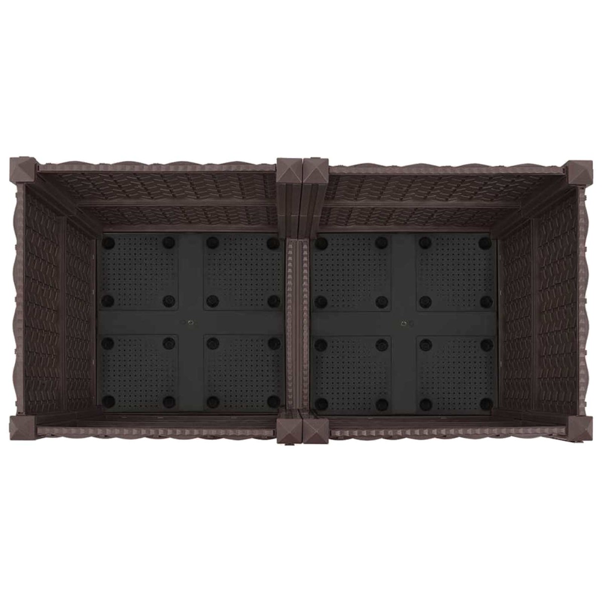 vidaXL Κήπος Γλαστράκι με Ροδάκια Καφέ 80 x 40 x 44 εκ PP