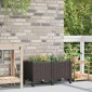vidaXL Κήπος Γλαστράκι με Ροδάκια Καφέ 80 x 40 x 44 εκ PP