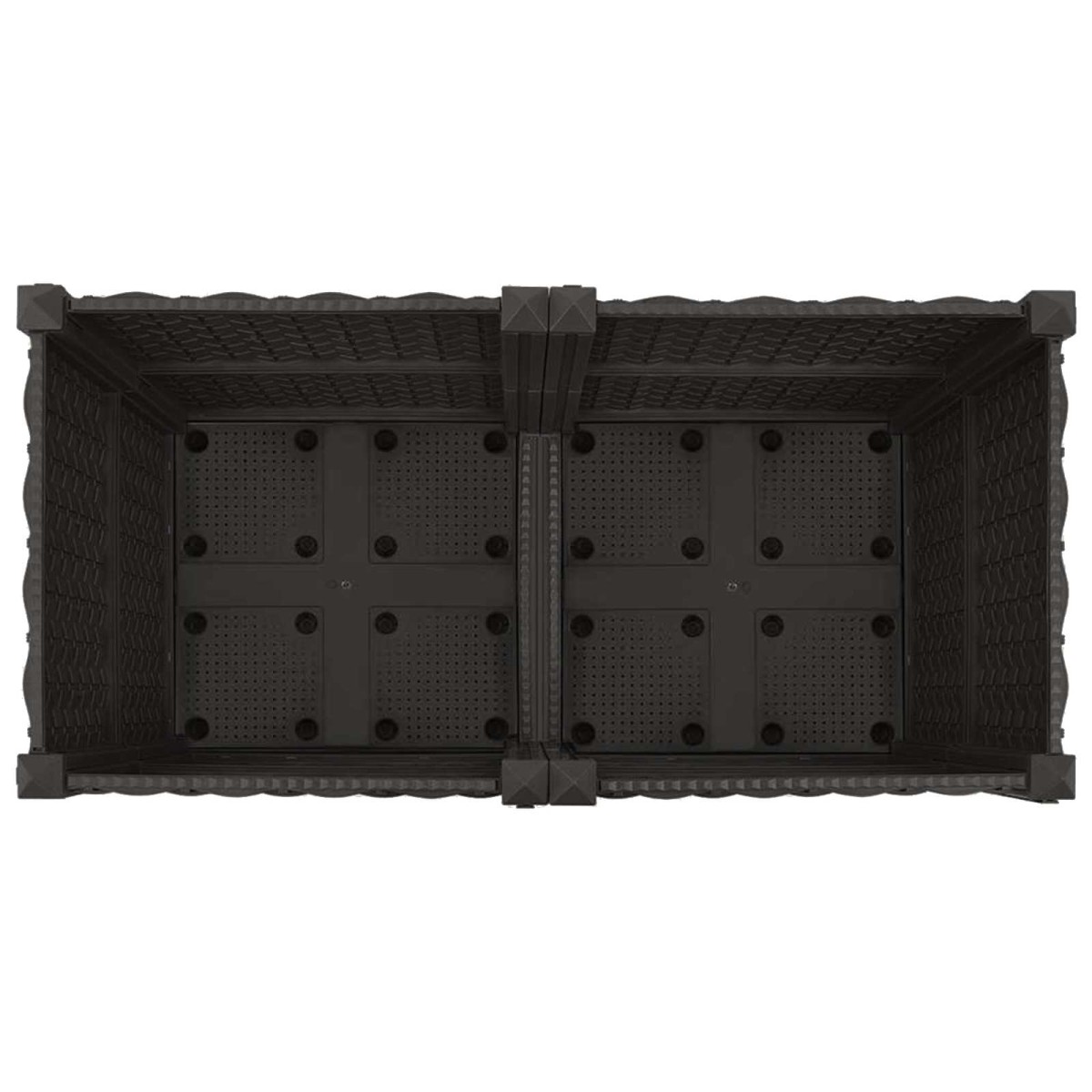 vidaXL Κήπος Γλαστράκι με Ροδάκια Μαύρο 80 x 40 x 44 εκ PP
