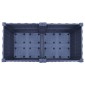 vidaXL Κήπος Γλαστράκι με Ροδάκια Μπλε Γκρι 80 x 40 x 48 cm PP