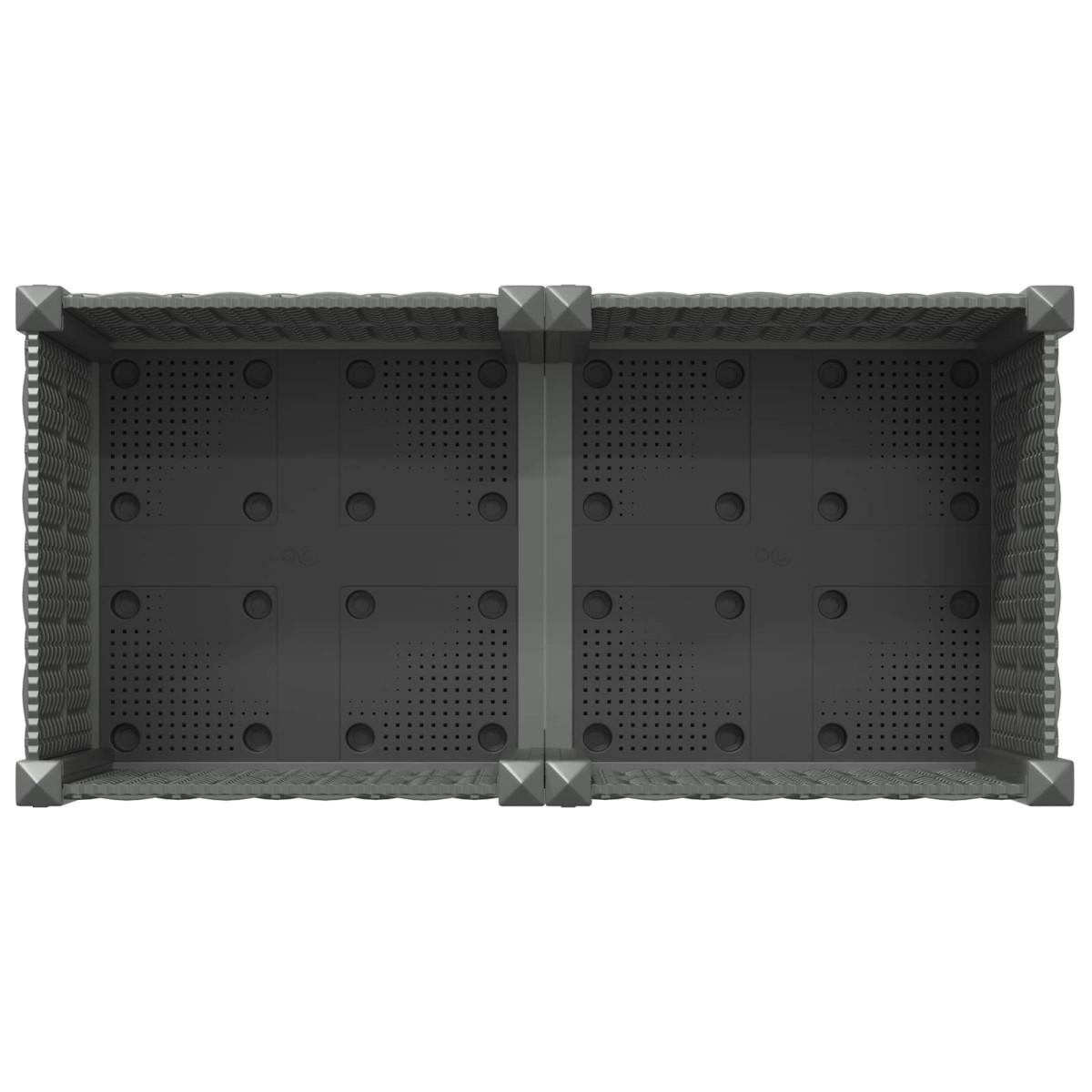 vidaXL Κήπος Γλαστράκι με Ροδάκια Ανοιχτό γκρι 80 x 40 x 48 cm PP
