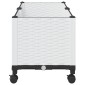 vidaXL Κήπος Γλαστράκι με Ροδάκια Λευκό 80 x 40 x 48 cm PP