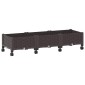 vidaXL Κήπος Γλαστράκι με Ροδάκια Καφέ 120 x 40 x 29 εκ PP