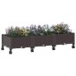 vidaXL Κήπος Γλαστράκι με Ροδάκια Καφέ 120 x 40 x 29 εκ PP