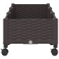 vidaXL Κήπος Γλαστράκι με Ροδάκια Καφέ 120 x 40 x 29 εκ PP