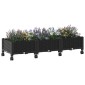 vidaXL Κήπος Γλαστράκι με Ροδάκια Μαύρο 120 x 40 x 29 εκ PP