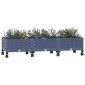 vidaXL Κήπος Γλαστράκι με Ροδάκια Μπλε Γκρι 120 x 40 x 33 cm PP