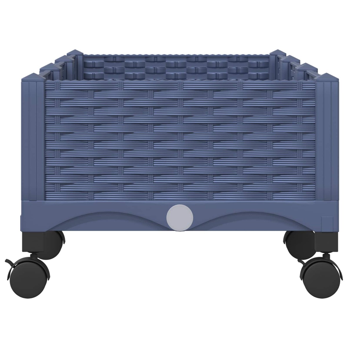 vidaXL Κήπος Γλαστράκι με Ροδάκια Μπλε Γκρι 120 x 40 x 33 cm PP