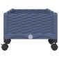 vidaXL Κήπος Γλαστράκι με Ροδάκια Μπλε Γκρι 120 x 40 x 33 cm PP