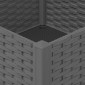 vidaXL Κήπος Γλαστράκι με Ροδάκια Ανοιχτό γκρι 120 x 40 x 33 cm PP