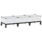 vidaXL Κήπος Γλαστράκι με Ροδάκια Λευκό 120 x 40 x 33 cm PP