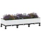 vidaXL Κήπος Γλαστράκι με Ροδάκια Λευκό 120 x 40 x 33 cm PP