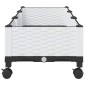 vidaXL Κήπος Γλαστράκι με Ροδάκια Λευκό 120 x 40 x 33 cm PP