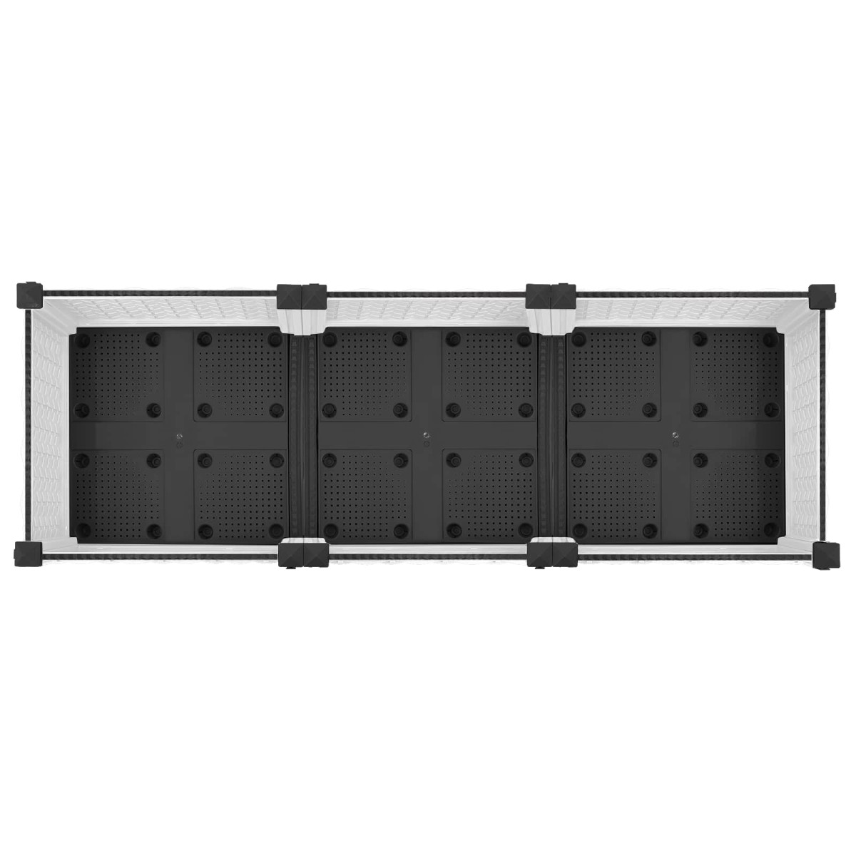 vidaXL Κήπος Γλαστράκι με Ροδάκια Λευκό 120 x 40 x 33 cm PP