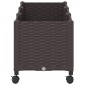 vidaXL Κήπος Γλαστράκι με Ροδάκια Καφέ 120 x 40 x 44 εκ PP