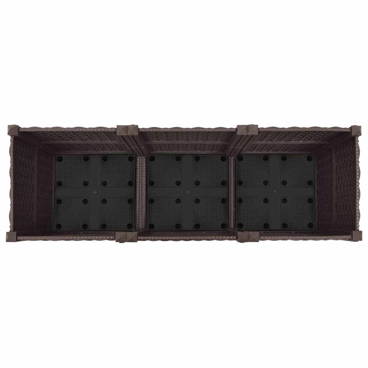 vidaXL Κήπος Γλαστράκι με Ροδάκια Καφέ 120 x 40 x 44 εκ PP