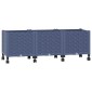 vidaXL Κήπος Γλαστράκι με Ροδάκια Μπλε Γκρι 120 x 40 x 48 cm PP