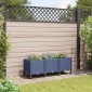 vidaXL Κήπος Γλαστράκι με Ροδάκια Μπλε Γκρι 120 x 40 x 48 cm PP