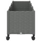 vidaXL Κήπος Γλαστράκι με Ροδάκια Ανοιχτό γκρι 120 x 40 x 48 cm PP