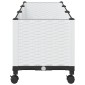 vidaXL Κήπος Γλαστράκι με Ροδάκια Λευκό 120 x 40 x 48 cm PP