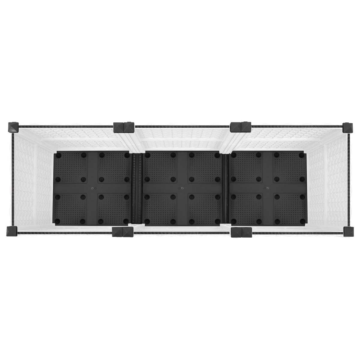 vidaXL Κήπος Γλαστράκι με Ροδάκια Λευκό 120 x 40 x 48 cm PP