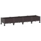 vidaXL Κήπος Γλαστράκι με Ροδάκια Καφέ 160 x 40 x 29 εκ PP