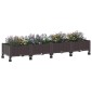 vidaXL Κήπος Γλαστράκι με Ροδάκια Καφέ 160 x 40 x 29 εκ PP
