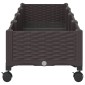 vidaXL Κήπος Γλαστράκι με Ροδάκια Καφέ 160 x 40 x 29 εκ PP
