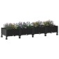 vidaXL Κήπος Γλαστράκι με Ροδάκια Μαύρο 160 x 40 x 29 εκ PP