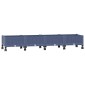 vidaXL Κήπος Γλαστράκι με Ροδάκια Μπλε Γκρι 160 x 40 x 33 cm PP