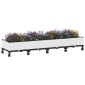 vidaXL Κήπος Γλαστράκι με Ροδάκια Λευκό 160 x 40 x 33 cm PP