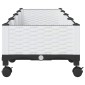 vidaXL Κήπος Γλαστράκι με Ροδάκια Λευκό 160 x 40 x 33 cm PP