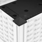 vidaXL Κήπος Γλαστράκι με Ροδάκια Λευκό 160 x 40 x 33 cm PP