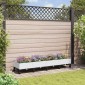 vidaXL Κήπος Γλαστράκι με Ροδάκια Λευκό 160 x 40 x 33 cm PP