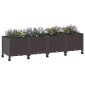 vidaXL Κήπος Γλαστράκι με Ροδάκια Καφέ 160 x 40 x 44 εκ PP