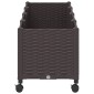 vidaXL Κήπος Γλαστράκι με Ροδάκια Καφέ 160 x 40 x 44 εκ PP