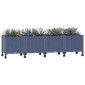 vidaXL Κήπος Γλαστράκι με Ροδάκια Μπλε Γκρι 160 x 40 x 48 cm PP