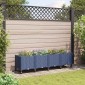 vidaXL Κήπος Γλαστράκι με Ροδάκια Μπλε Γκρι 160 x 40 x 48 cm PP