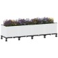 vidaXL Κήπος Γλαστράκι με Ροδάκια Λευκό 160 x 40 x 48 cm PP